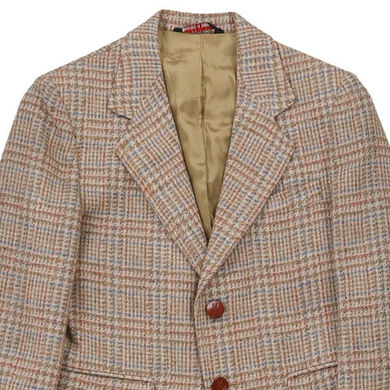 Age 10-11 Yves Saint Laurent Checked Blazer - Medium Beige Wool