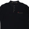 Vintage black Burberry London Polo Shirt - mens xx-large