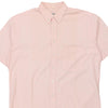 Vintage pink Yves Saint Laurent Short Sleeve Shirt - mens xx-large