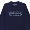 Vintage navy Polo Ralph Lauren Long Sleeve T-Shirt - mens large