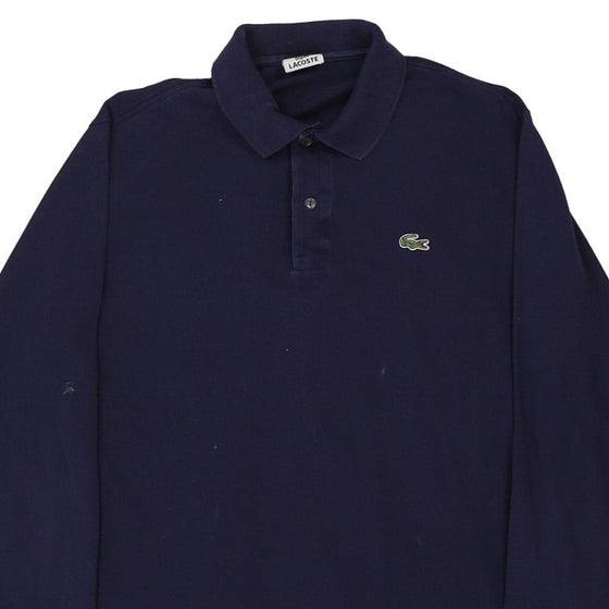 Vintage navy Lacoste Long Sleeve Polo Shirt - mens medium