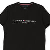 Vintage black Tommy Hilfiger T-Shirt - mens medium