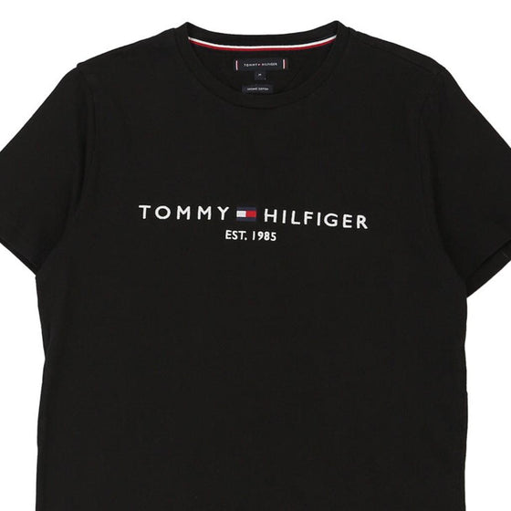 Vintage black Tommy Hilfiger T-Shirt - mens medium