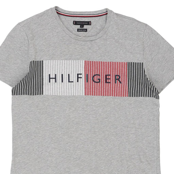 Vintage grey Tommy Hilfiger T-Shirt - mens medium