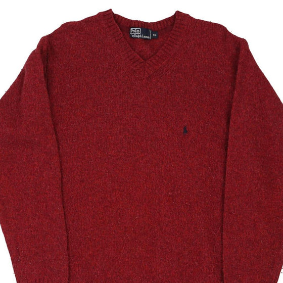 Vintage red Polo Ralph Lauren Jumper - mens x-large