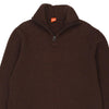 Vintage brown Hugo Boss 1/4 Zip - mens medium