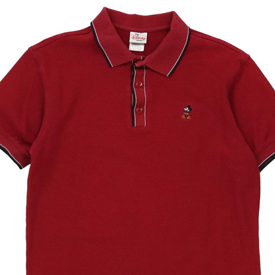 Vintage burgundy Mickey Mouse Disney Polo Shirt - mens medium