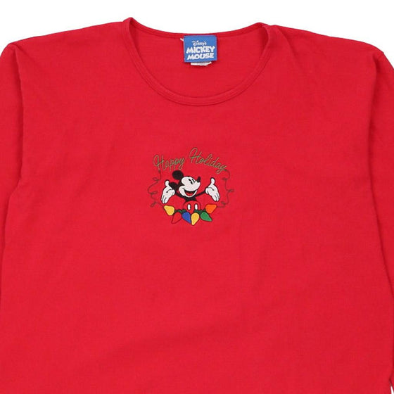 Vintage red Mickey Mouse Disney Long Sleeve T-Shirt - womens x-large