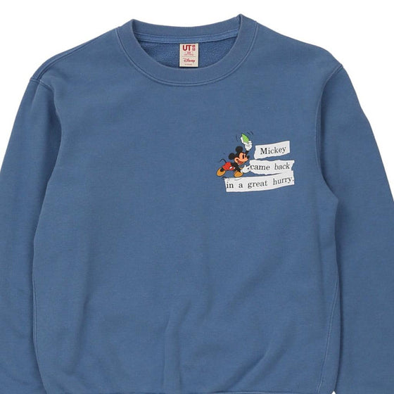 Vintage blue Mickey Mouse Uniqlo X Disney Sweatshirt - womens xx-small