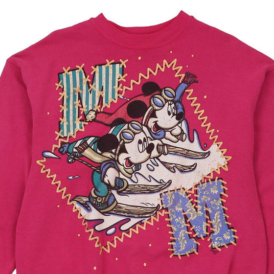 Vintage pink Mickey & Minnie Disney Sweatshirt - womens x-large