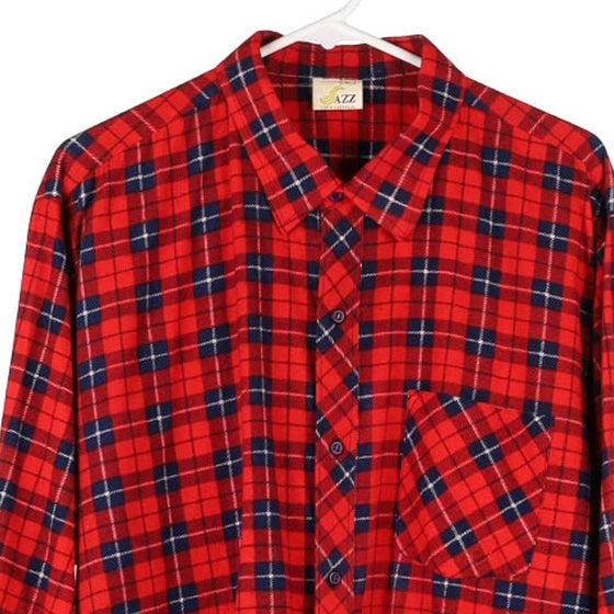 Vintage red Jazz Flannel Shirt - mens x-large