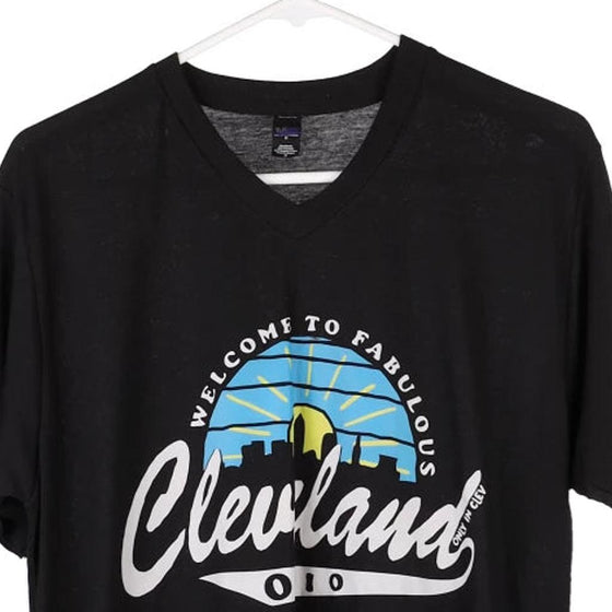 Vintage black Cleveland, Ohio Tultex T-Shirt - mens medium