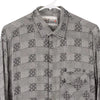 Vintage grey Vootes Patterned Shirt - mens large