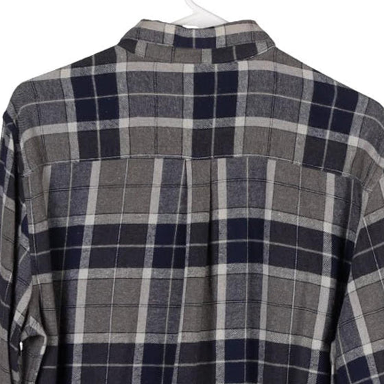 Vintage grey Piazza Italia Flannel Shirt - mens x-large