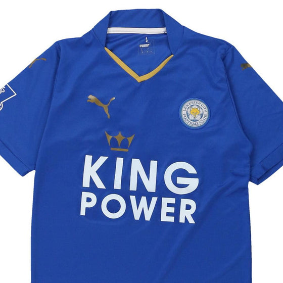 Pre-Loved blue Age 14-16 Leicester City Puma Football Shirt - boys small