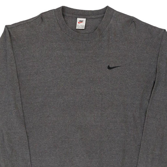 Vintage grey Nike Long Sleeve T-Shirt - mens large