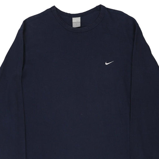 Vintage navy Nike Long Sleeve T-Shirt - mens x-large