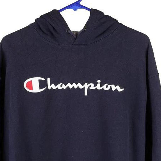 Vintage navy Champion Hoodie - mens large