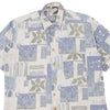 Vintage blue Unbranded Patterned Shirt - mens x-large