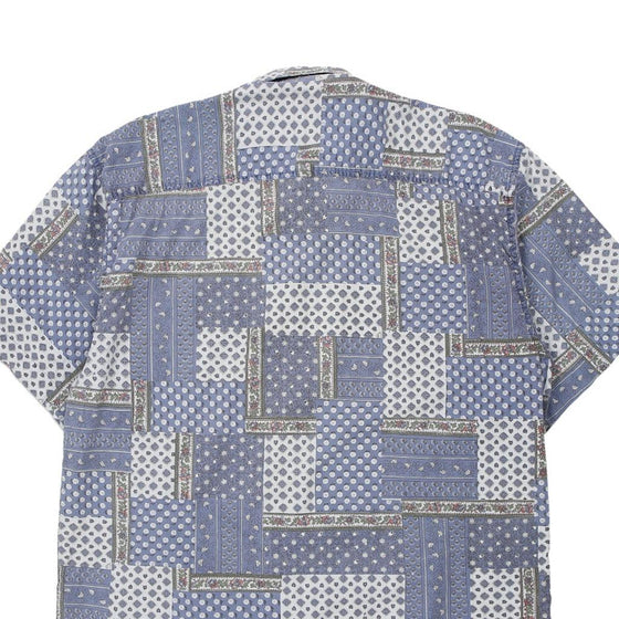 Vintage blue Match Town Patterned Shirt - mens large