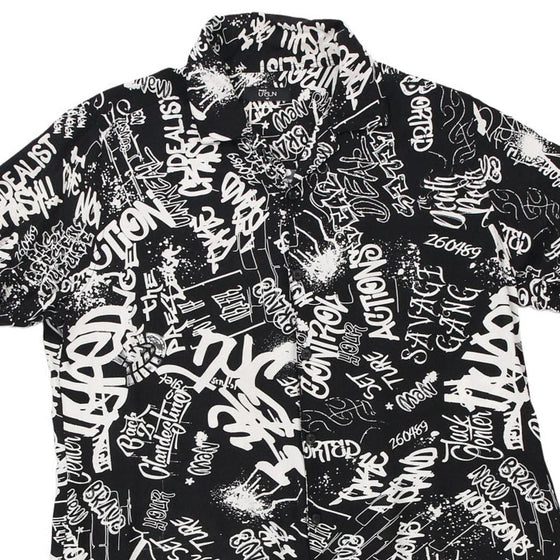 Vintage black Urb N Patterned Shirt - mens medium