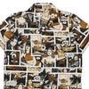 Vintage brown King Kameha Patterned Shirt - mens medium