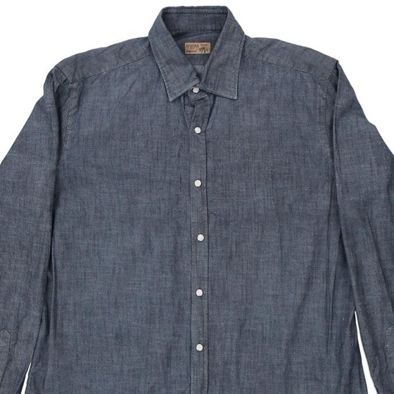 Vintage blue Barba Denim Shirt - mens x-large