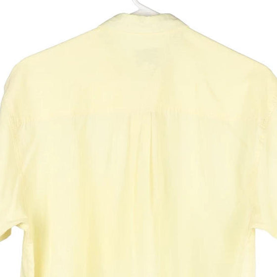 Vintage yellow Giulio Ferrini Short Sleeve Shirt - mens medium