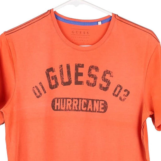 Pre-Loved orange Guess T-Shirt - mens small