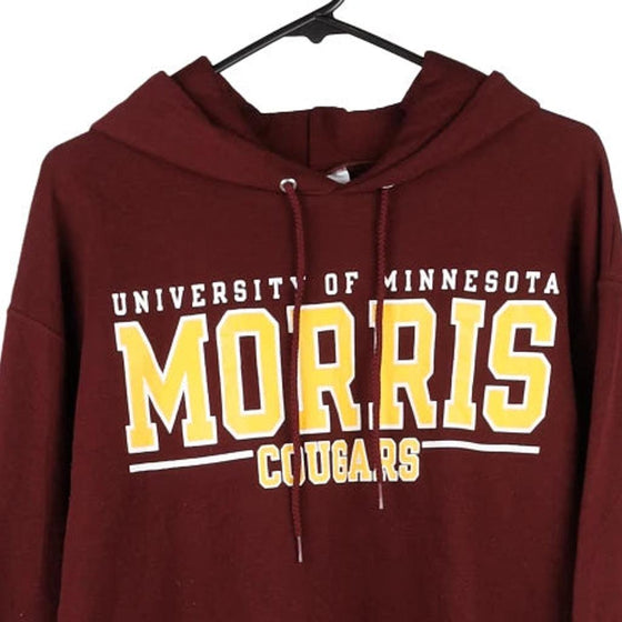 Vintage burgundy Minnesota Morris Cougars Champion Hoodie - mens large