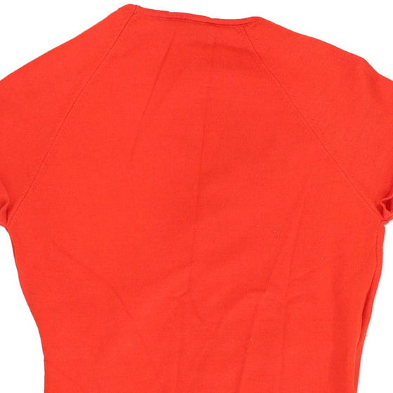 Penny Pull Top - Medium Orange Cotton Blend - Thrifted.com