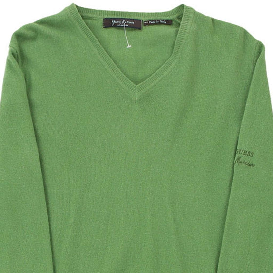 Vintage green Guess Jumper - mens x-small