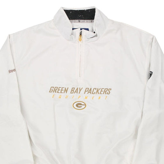 Vintage white Green Bay Packers Reebok Jacket - mens large