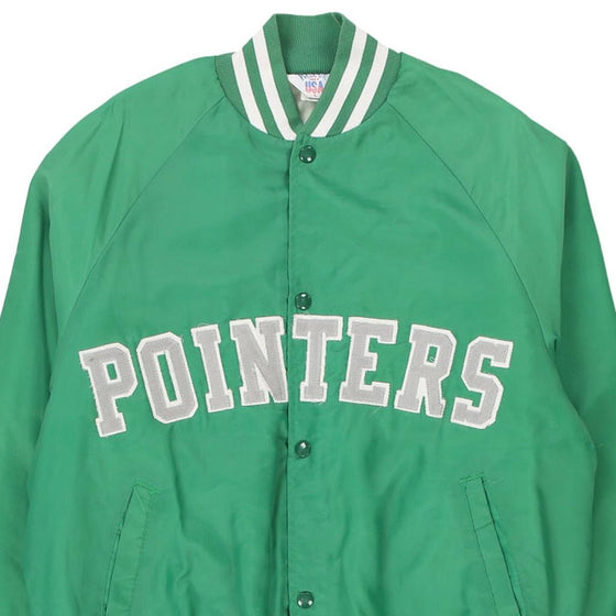 Vintage green Made in USA Pointers West Ark Varsity Jacket - mens large