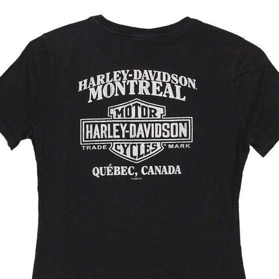 Vintage black Montreal Quebec, Canada Harley Davidson T-Shirt - womens x-small