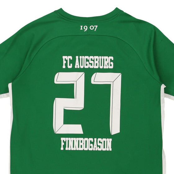 Pre-Loved green Age 13-14 FC Augsburg Away Nike Football Shirt - boys x-large