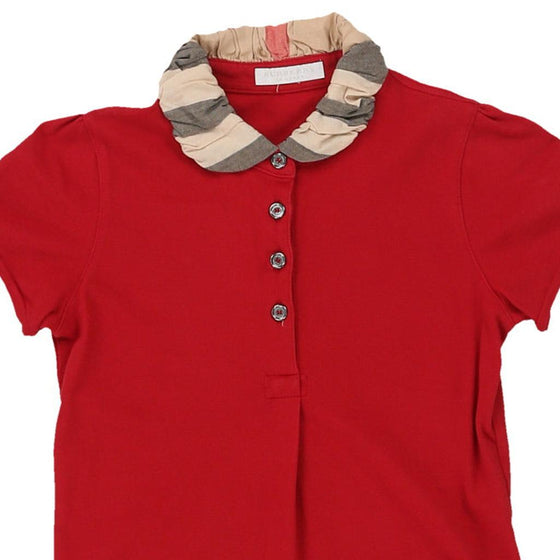 Vintage red Age 8-10 Burberry Polo Shirt - girls small