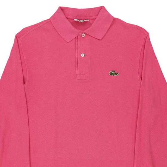 Vintage pink Lacoste Long Sleeve Polo Shirt - mens small