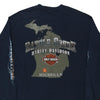 Vintage navy Michigan Harley Davidson Long Sleeve T-Shirt - mens xx-large