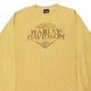 Vintage yellow Onalaska Harley Davidson Long Sleeve T-Shirt - mens large