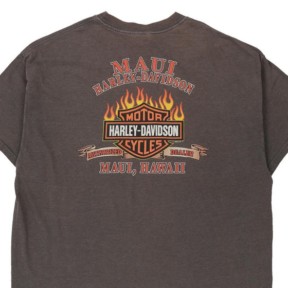 Vintage grey Maui Hawaii Harley Davidson T-Shirt - mens x-large