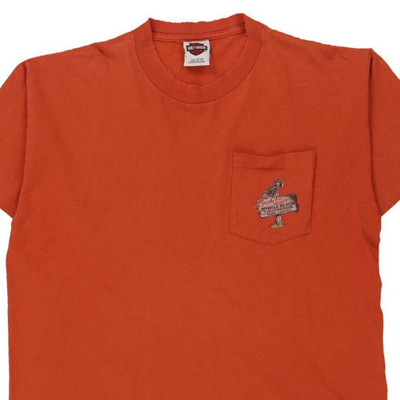 Pre-Loved orange Spring Bike Week 2010 Harley Davidson T-Shirt - mens x-large