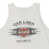 Vintage white Oak Lawn IL Harley Davidson Vest - mens x-large