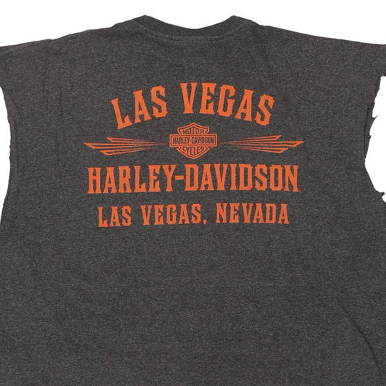 Vintage grey Las Vegas Nevada Harley Davidson Vest - mens x-large