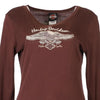 Vintage brown Harley Davidson Long Sleeve T-Shirt - womens large