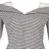 Vintage black & white Guess Bardot Top - womens medium