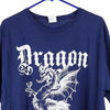 Vintage blue Dragon Slayer Port & Company T-Shirt - mens x-large