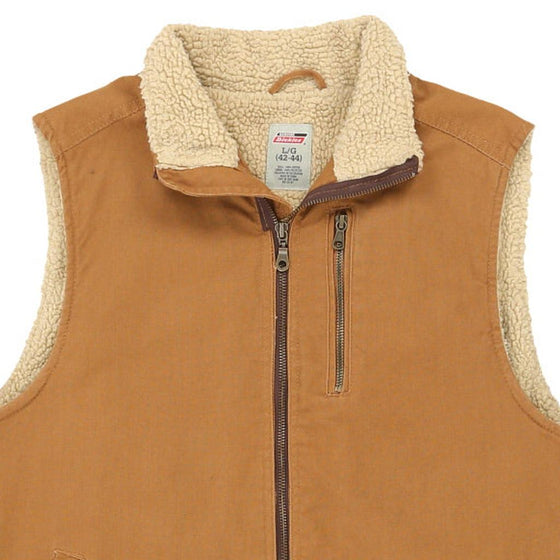 Vintage brown Dickies Gilet - mens large