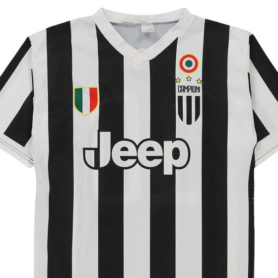 Vintage black & white Juventus Replica Football Shirt - mens small