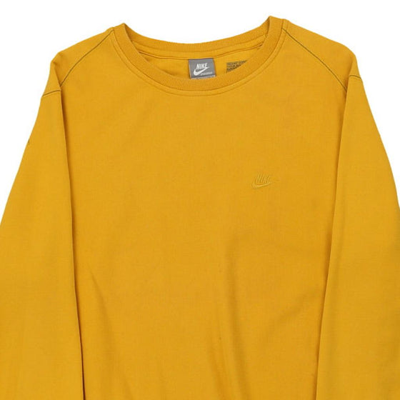 Vintage yellow Nike Sweatshirt - mens medium